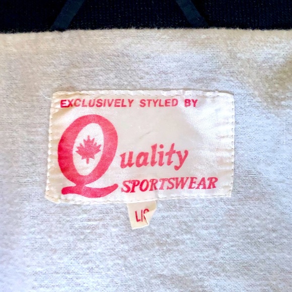 Vintage Looking Quality Sportswear Blue Windbreaker w/ White Stripes - Picture 10 of 12